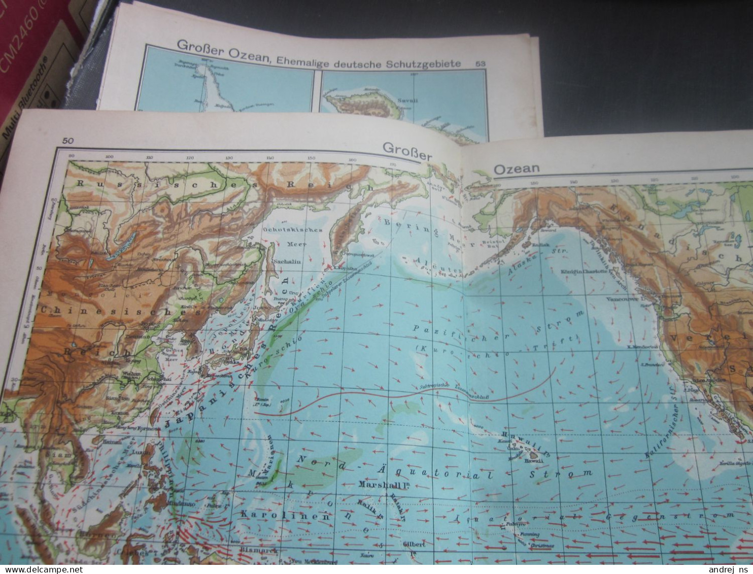 Old Map Grose Ozean 35.5x43.5 Cm - Cartes Marines