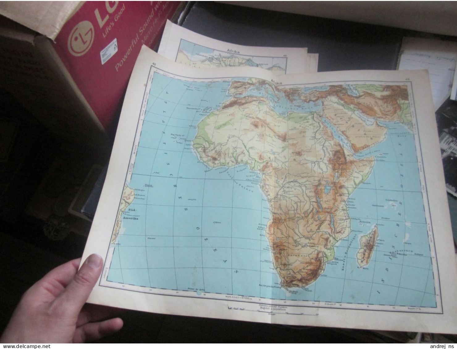 Old Map Afrika  35.5x43.5 Cm - Zeekaarten