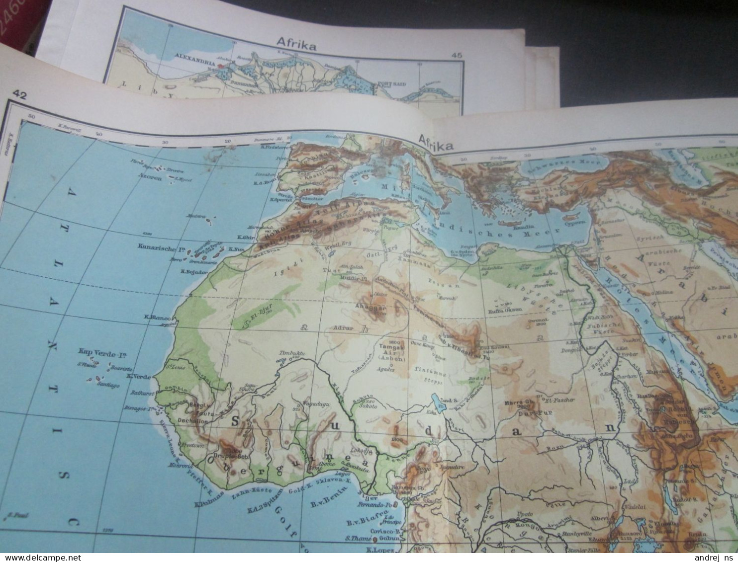 Old Map Afrika  35.5x43.5 Cm - Nautical Charts