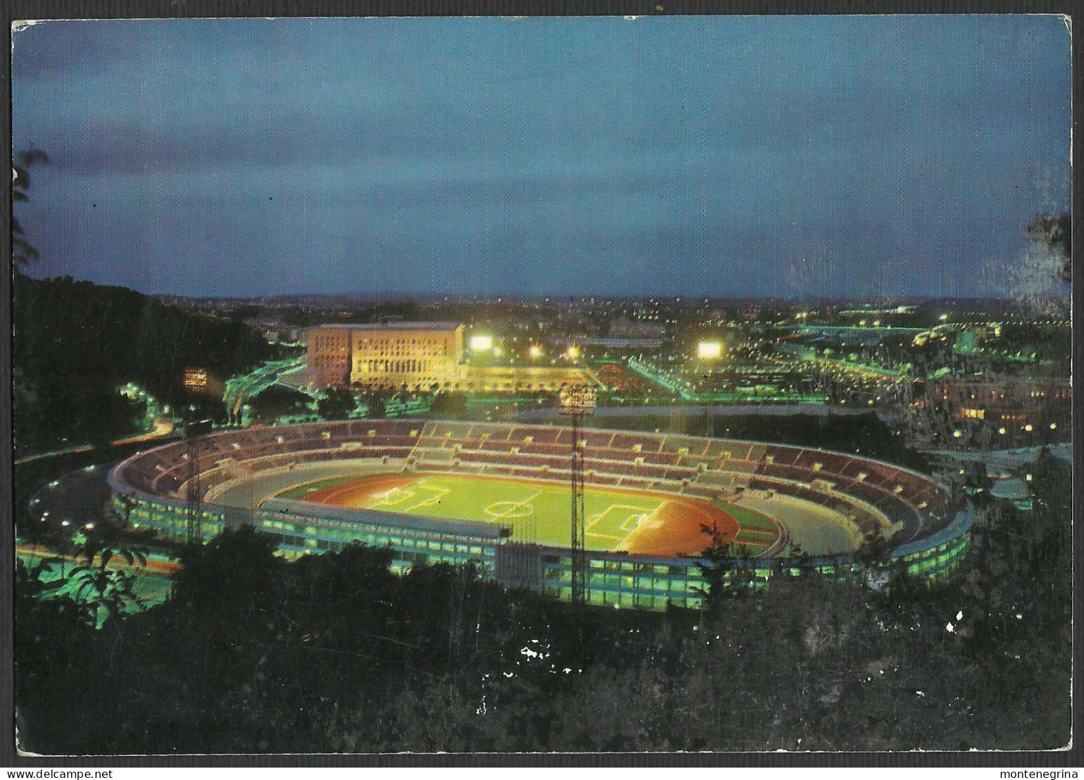 ITALY - ROMA - STADIO OLYMPICO - By Night, La Nuit - Football - Postcard (see Sales Conditions) 00616 - Stadien & Sportanlagen