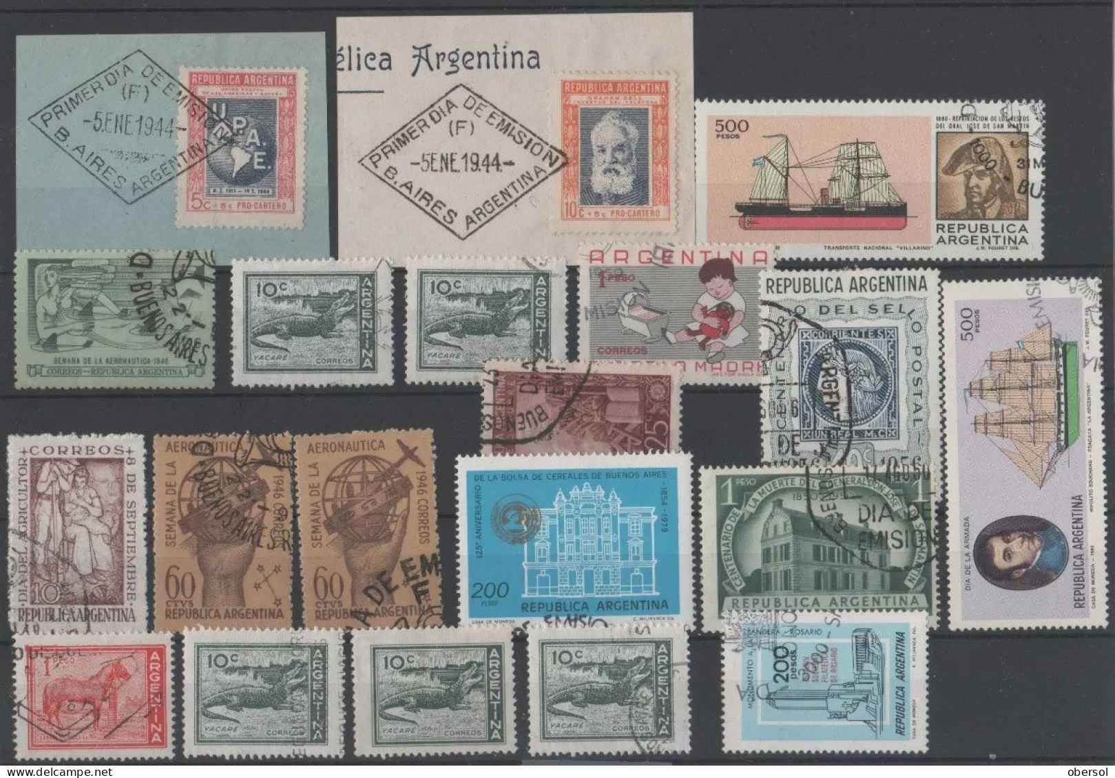 Argentina First Day Issue Stamped - Stamps Mini Lot - Collections, Lots & Series