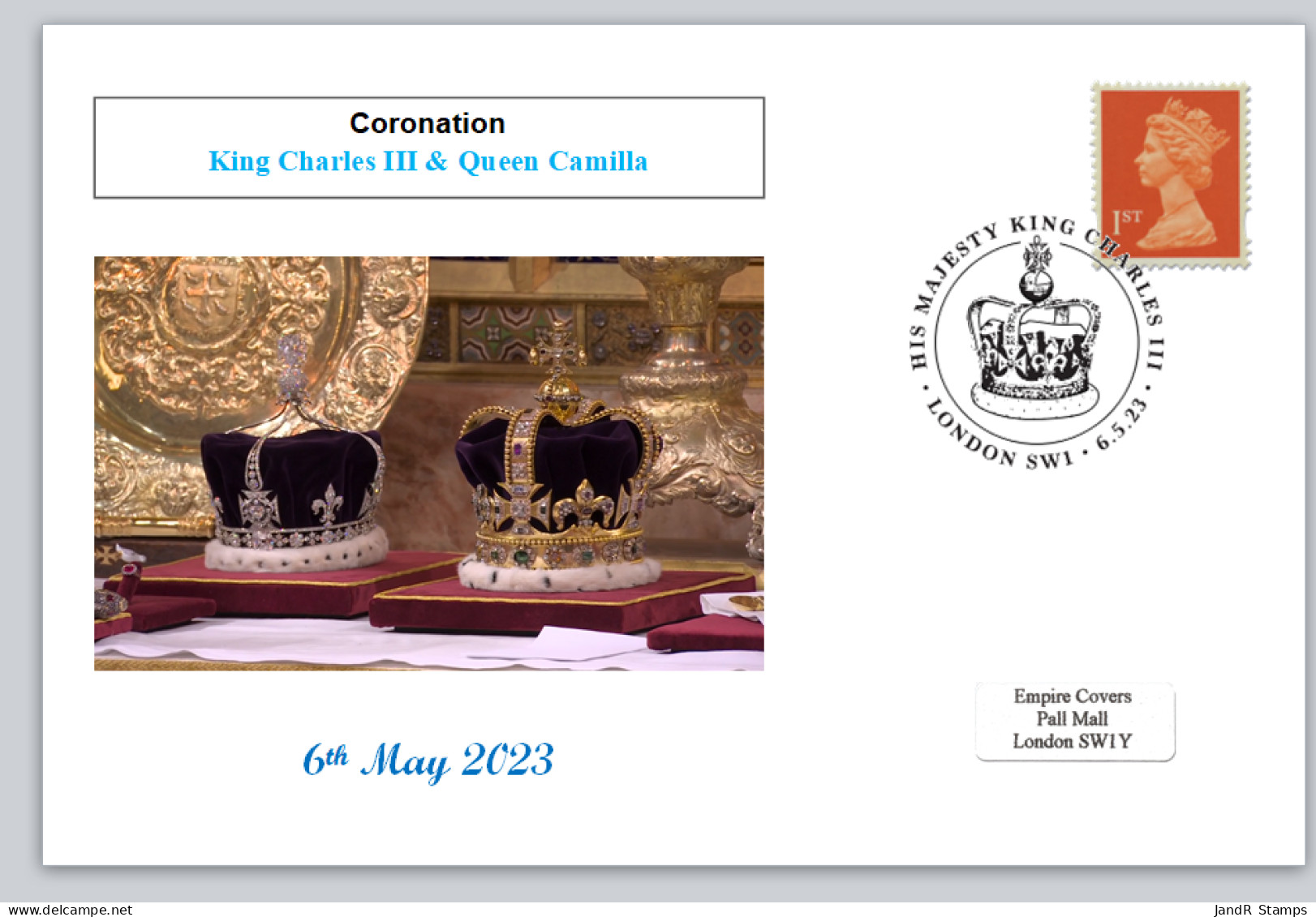 GB 2023 Coronation Charles III Royalty Privately Produced (white) Glossy Postal Card 150 X 100mm Superb Used #2 - 2021-... Ediciones Decimales
