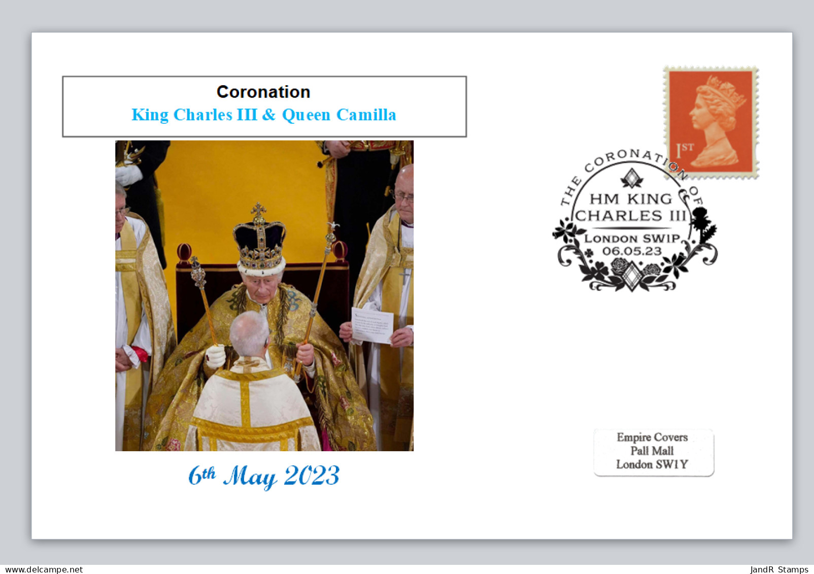 GB 2023 Coronation Charles III Royalty Privately Produced (white) Glossy Postal Card 150 X 100mm Superb Used #4 - 2021-... Ediciones Decimales