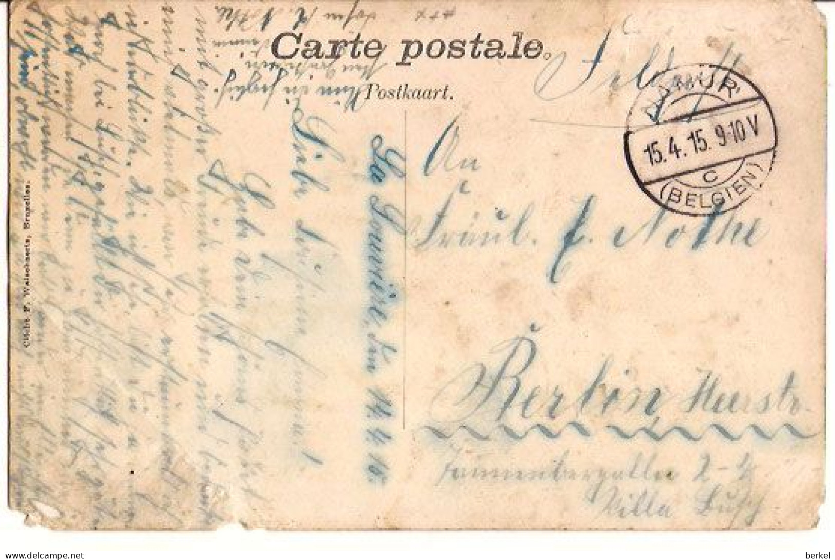 LA LOUVIÈRE  LA  GARE  état !!  FELDPOST NAMUR  1915  REF NR  782 D6 - La Louvière