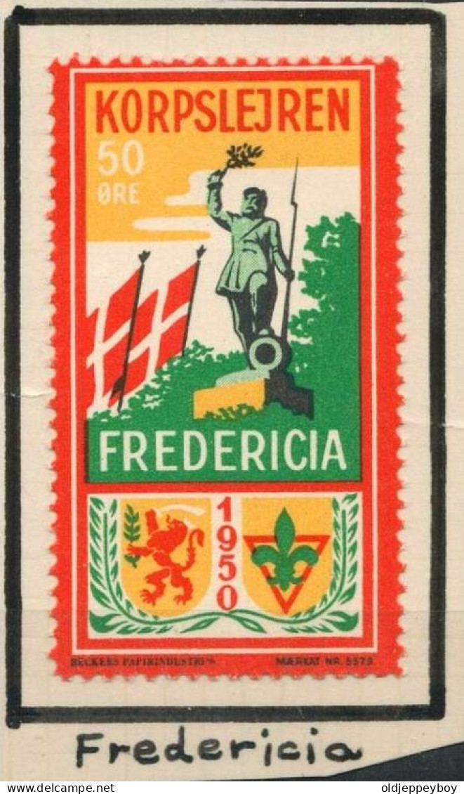 Fredericia KORPSLEJREN Scout Camp Revenue 1950  Pfadfinder Reklamemarke VIGNETTE CINDERELLA SCOUTS SCOUTING - Nuovi