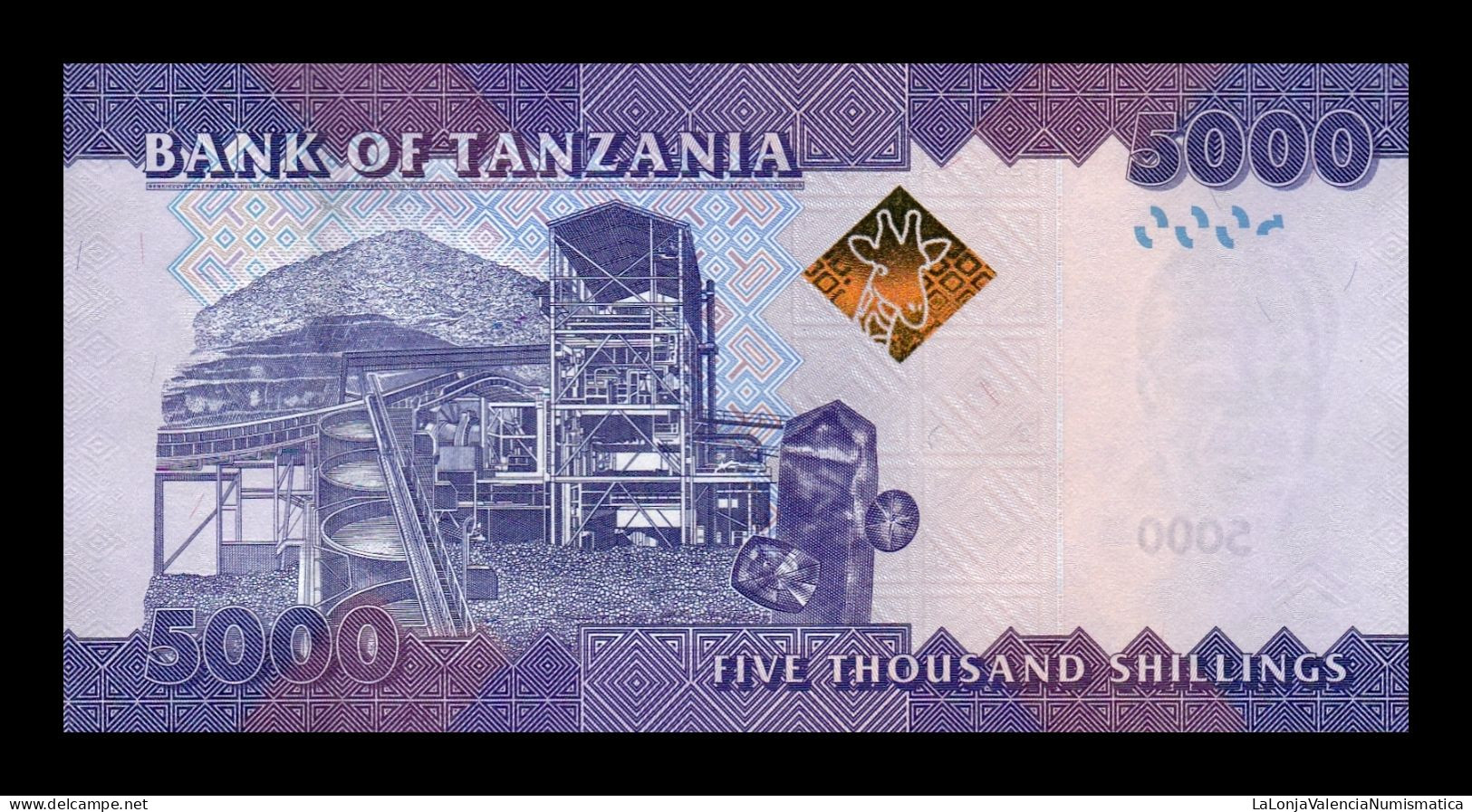 Tanzania 5000 Shillings 2020 (2023) Pick 43c New Sign Sc Unc - Tansania