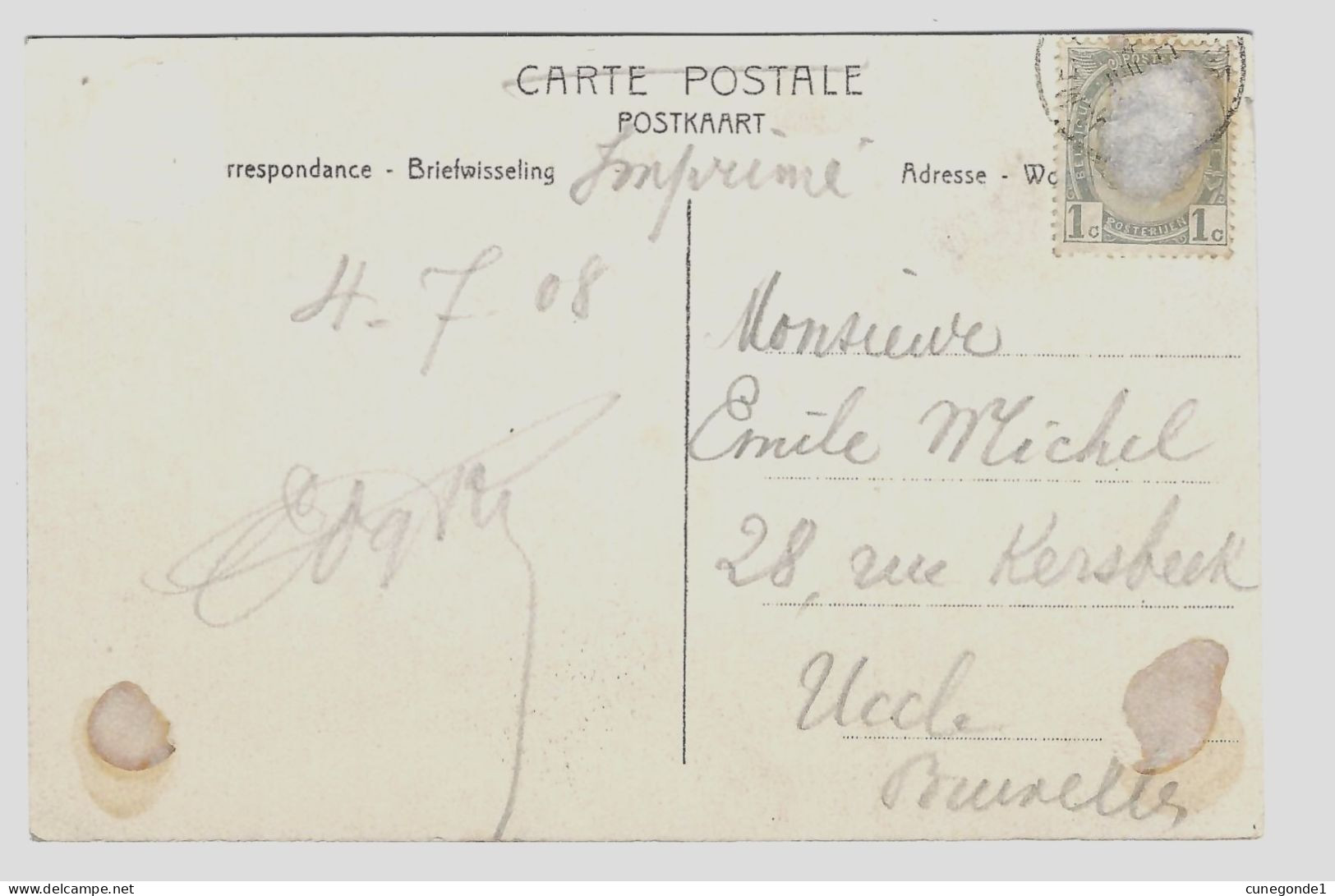 CPA SERAING : La Meuse Au Barrage - Plutôt RARE - Circulée En 1908 - Ed. Lemaire-Lenoir N° 14 - 2 Scans - Seraing