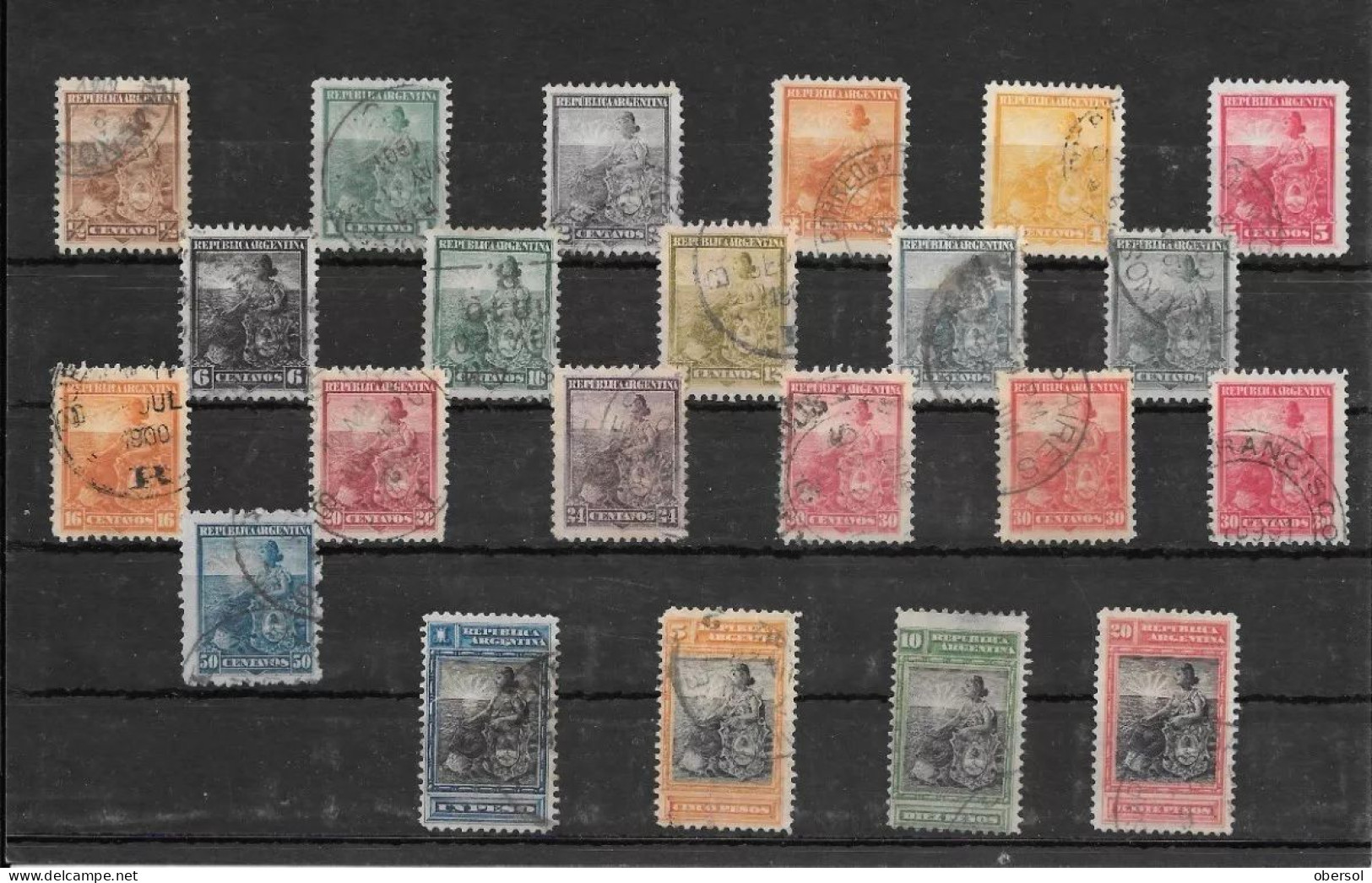 Argentina 1899 Liberty With Shield Complete Set USED - High Cat - Oblitérés