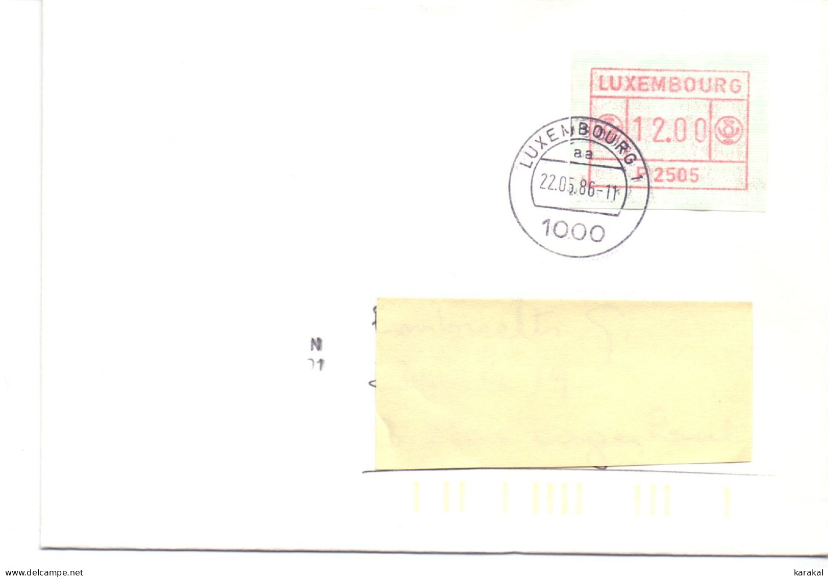 Luxembourg ATM Frama MiNr. 1.5 P2505 FDC On Circulated Letter To Borgerhout Belgium - Vignette