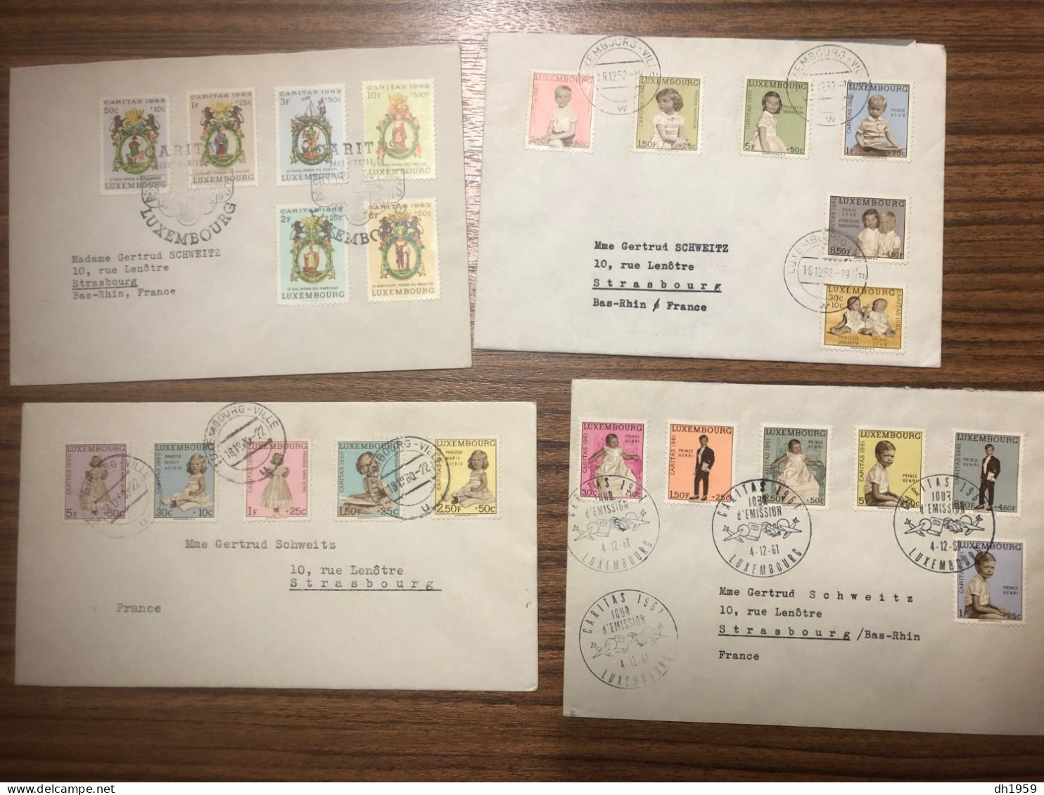 LUXEMBOURG LUXEMBURG  LOT DE 30 ENVELOPPES FDC COVER CARITAS CENTILUX HELICOPTERE STRASBOURG - Other & Unclassified