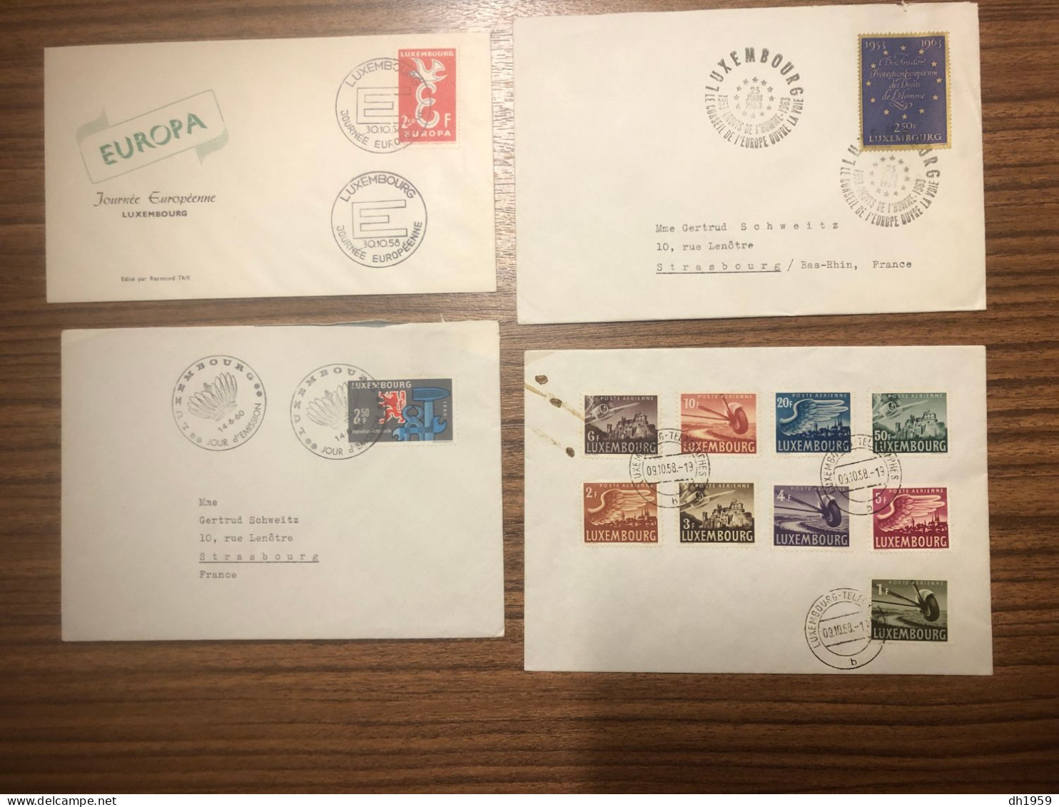 LUXEMBOURG LUXEMBURG  LOT DE 30 ENVELOPPES FDC COVER CARITAS CENTILUX HELICOPTERE STRASBOURG - Andere & Zonder Classificatie