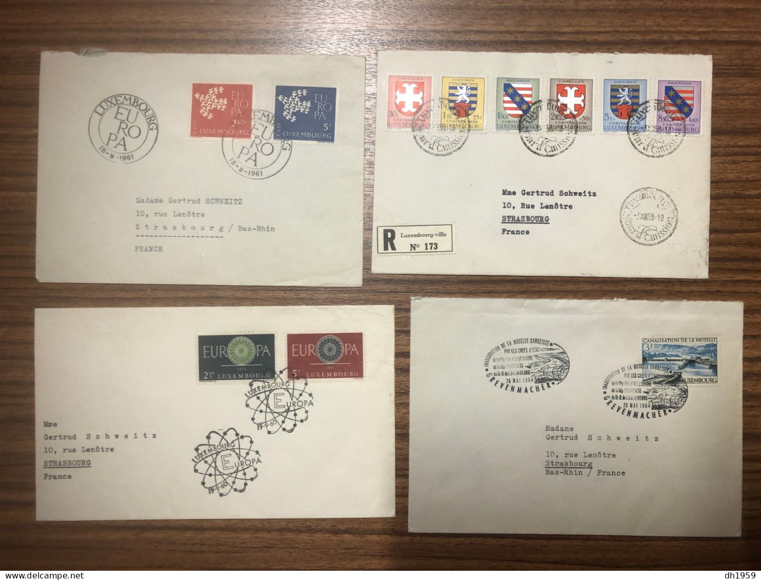 LUXEMBOURG LUXEMBURG  LOT DE 30 ENVELOPPES FDC COVER CARITAS CENTILUX HELICOPTERE STRASBOURG - Sonstige & Ohne Zuordnung