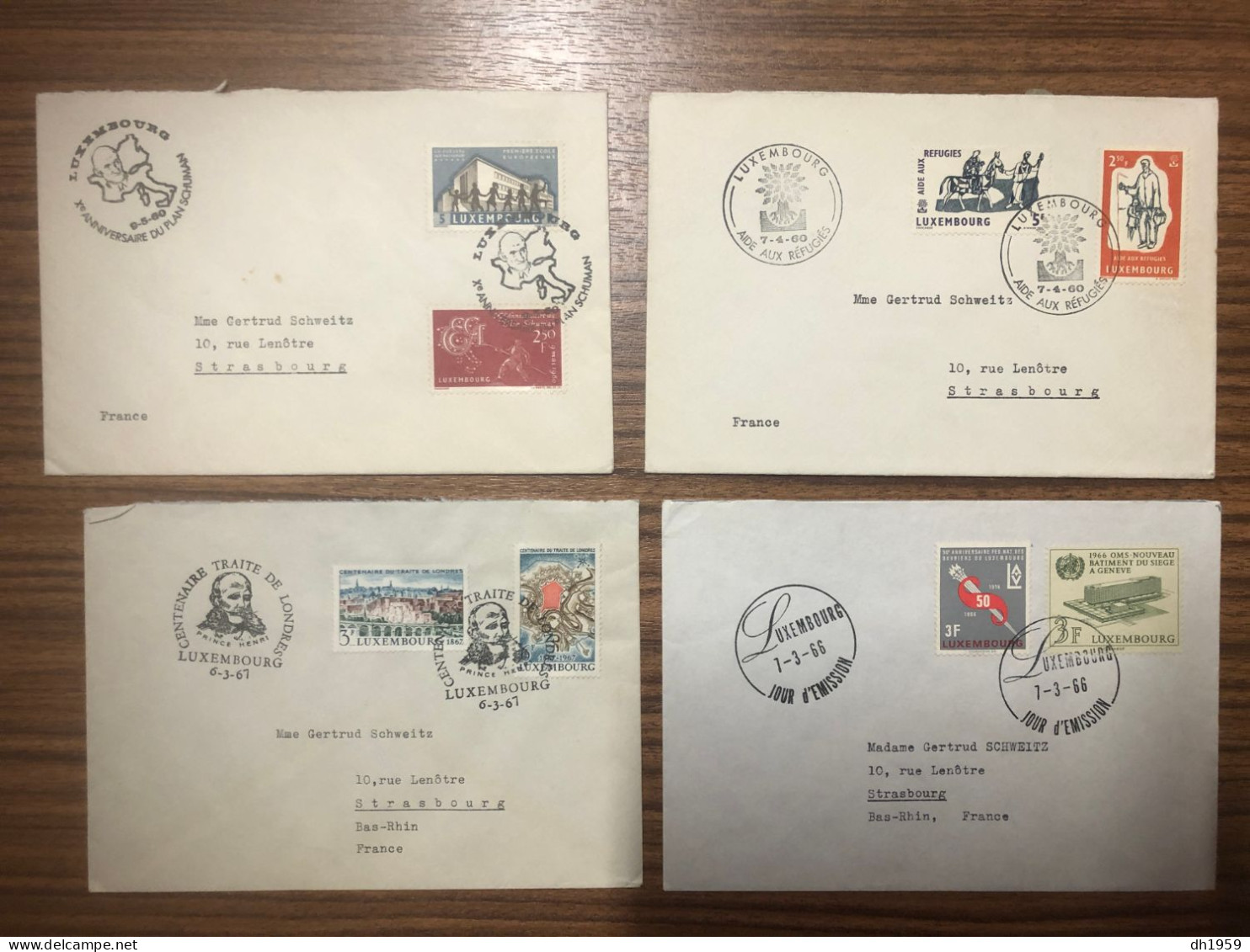 LUXEMBOURG LUXEMBURG  LOT DE 30 ENVELOPPES FDC COVER CARITAS CENTILUX HELICOPTERE STRASBOURG - Andere & Zonder Classificatie