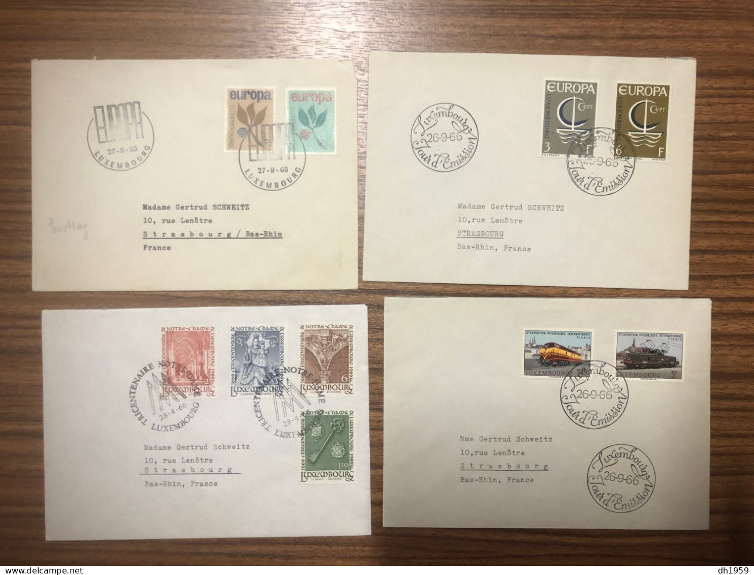 LUXEMBOURG LUXEMBURG  LOT DE 30 ENVELOPPES FDC COVER CARITAS CENTILUX HELICOPTERE STRASBOURG