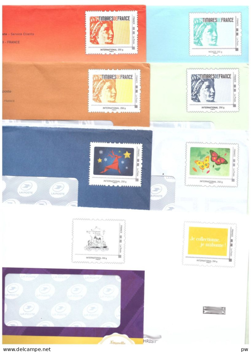 FRANCE TIMBRES  PERSONNALISES 2019  ENTIERS De PHILAPOSTE 8 Enveloppes - Cartas & Documentos