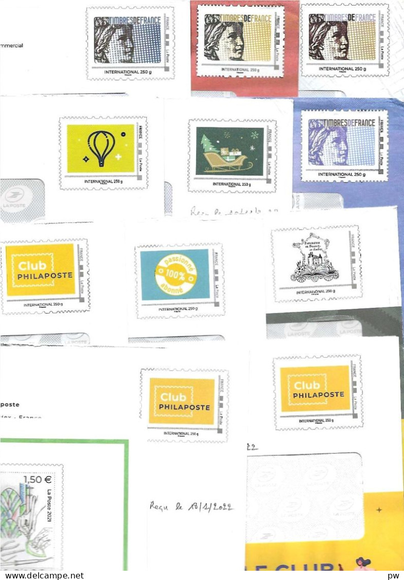 FRANCE TIMBRES  PERSONNALISES 2022  ENTIERS De PHILAPOSTE 11 Enveloppes - Covers & Documents