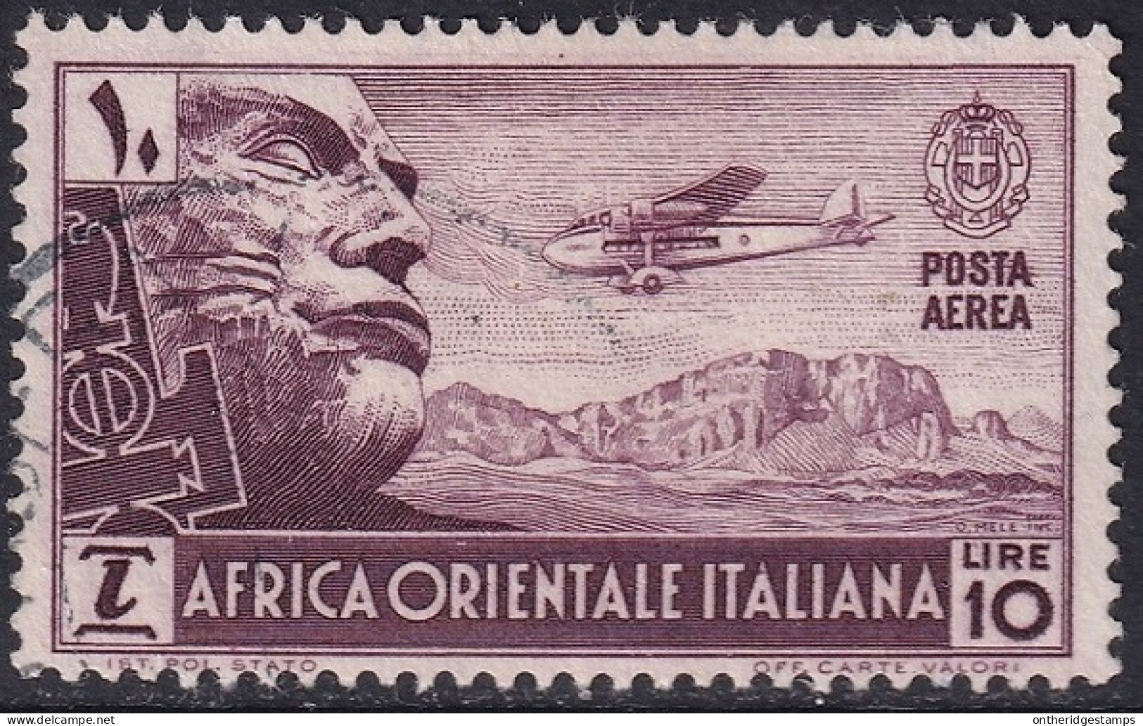 Italian East Africa 1938 Sc C10 AOI Sa A10 Air Post Used Light Cancel - Africa Orientale