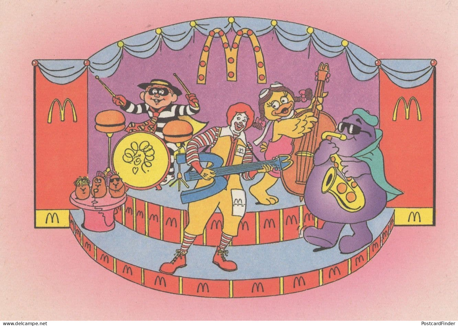 Ronald MacDonald As Pop Star Song Singing MacDonalds Comic Postcard - Reiser