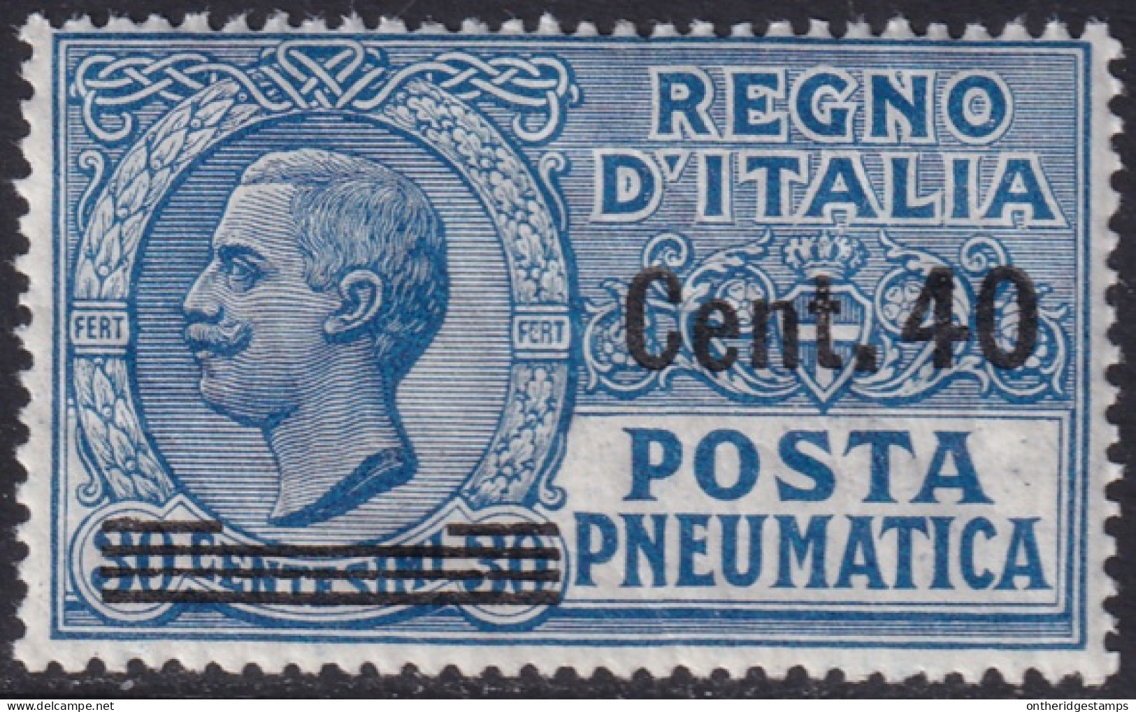 Italy 1925 Sc D14 Italia Sa 7 Pneumatic Post MLH* - Posta Pneumatica
