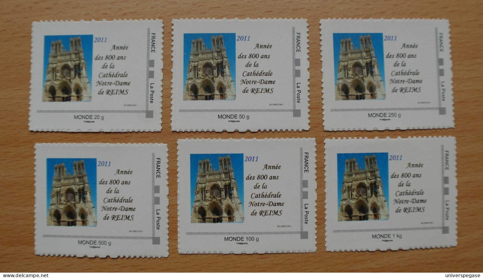 FRANCE 6 Timbres Montimbremoi - Cathédrale Notre Dame De Reims Neuf** - Tarif Monde - Ungebraucht