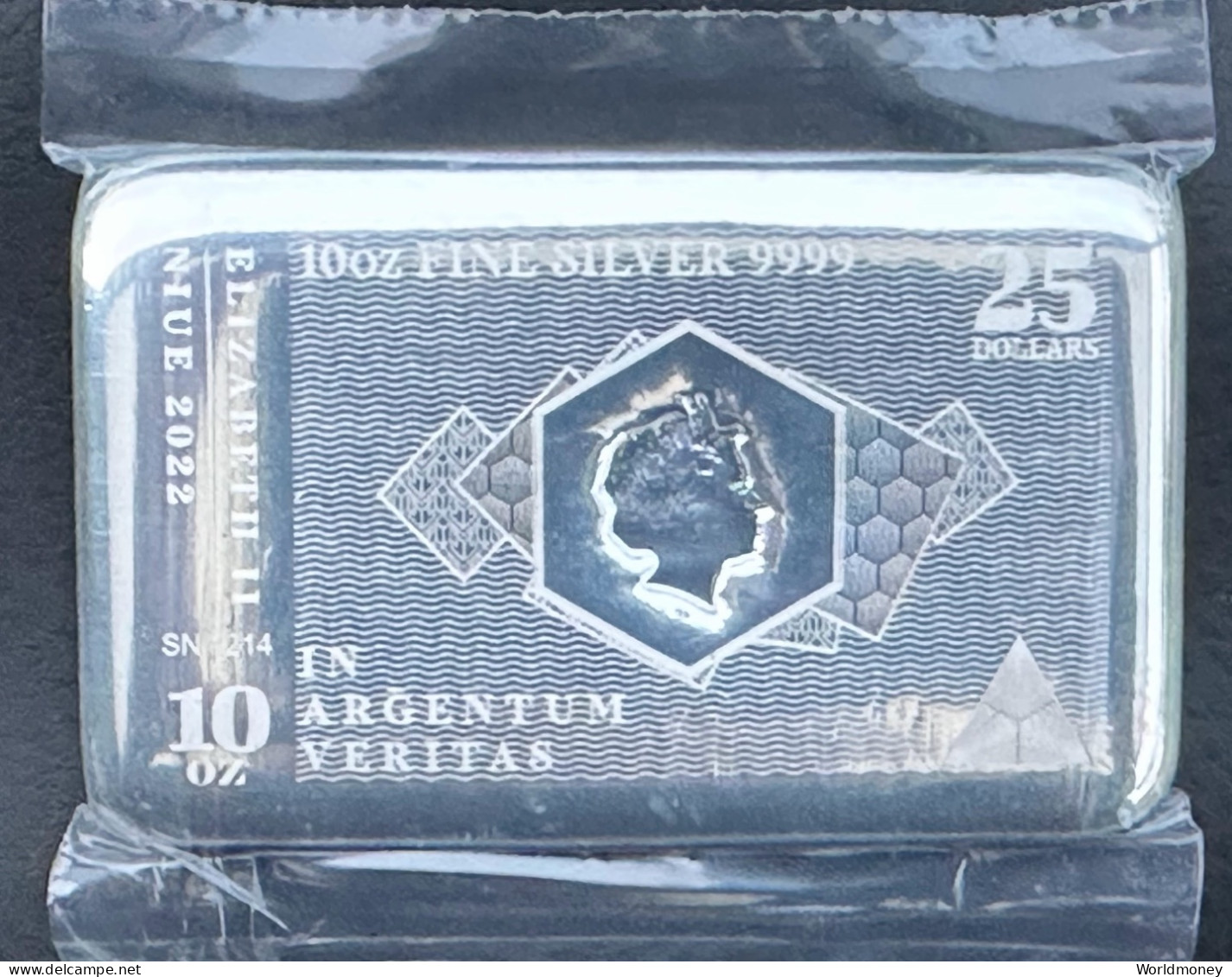 Niue 25 Dollars 2022 (10 Oz Silver Note Coinbar) - Niue