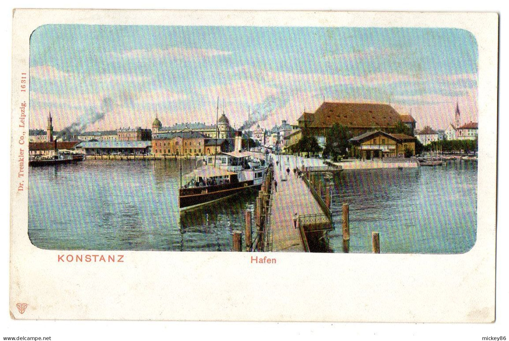 Allemagne --KONSTANZ --Hafen ( Bateau à Vapeur) .....carte Précurseur Colorisée - Konstanz