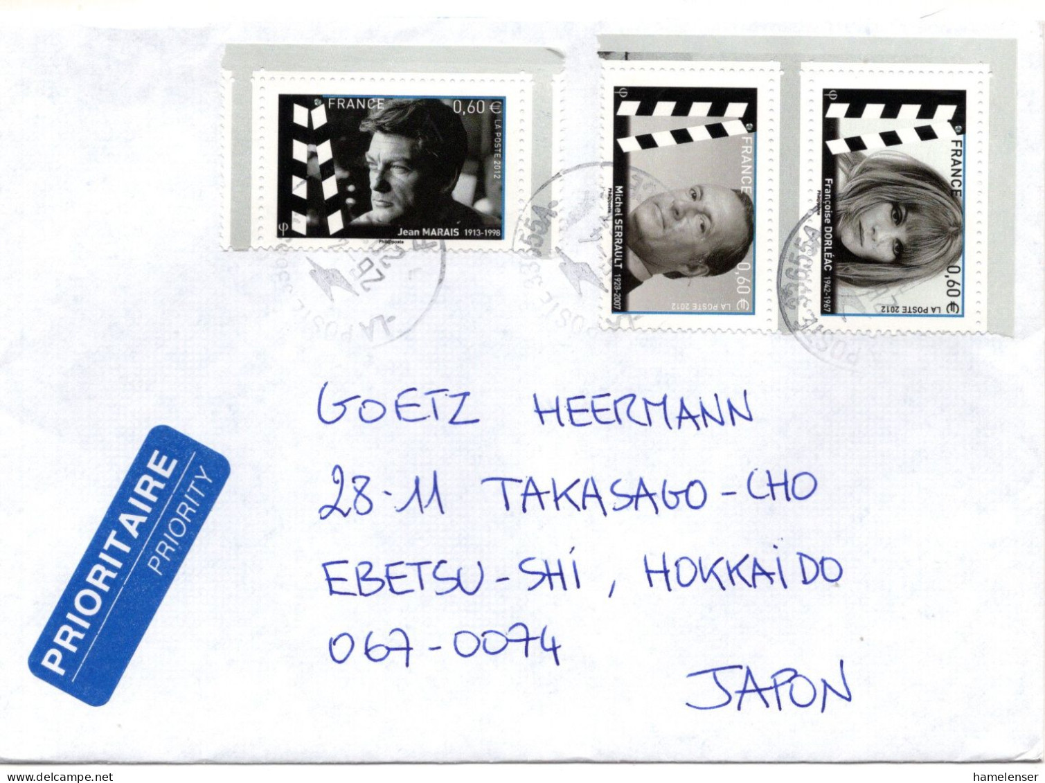 65982 - Frankreich - 2023 - 3@€0,60 Filmstars '06 A LpBf 33655A -> Japan - Film