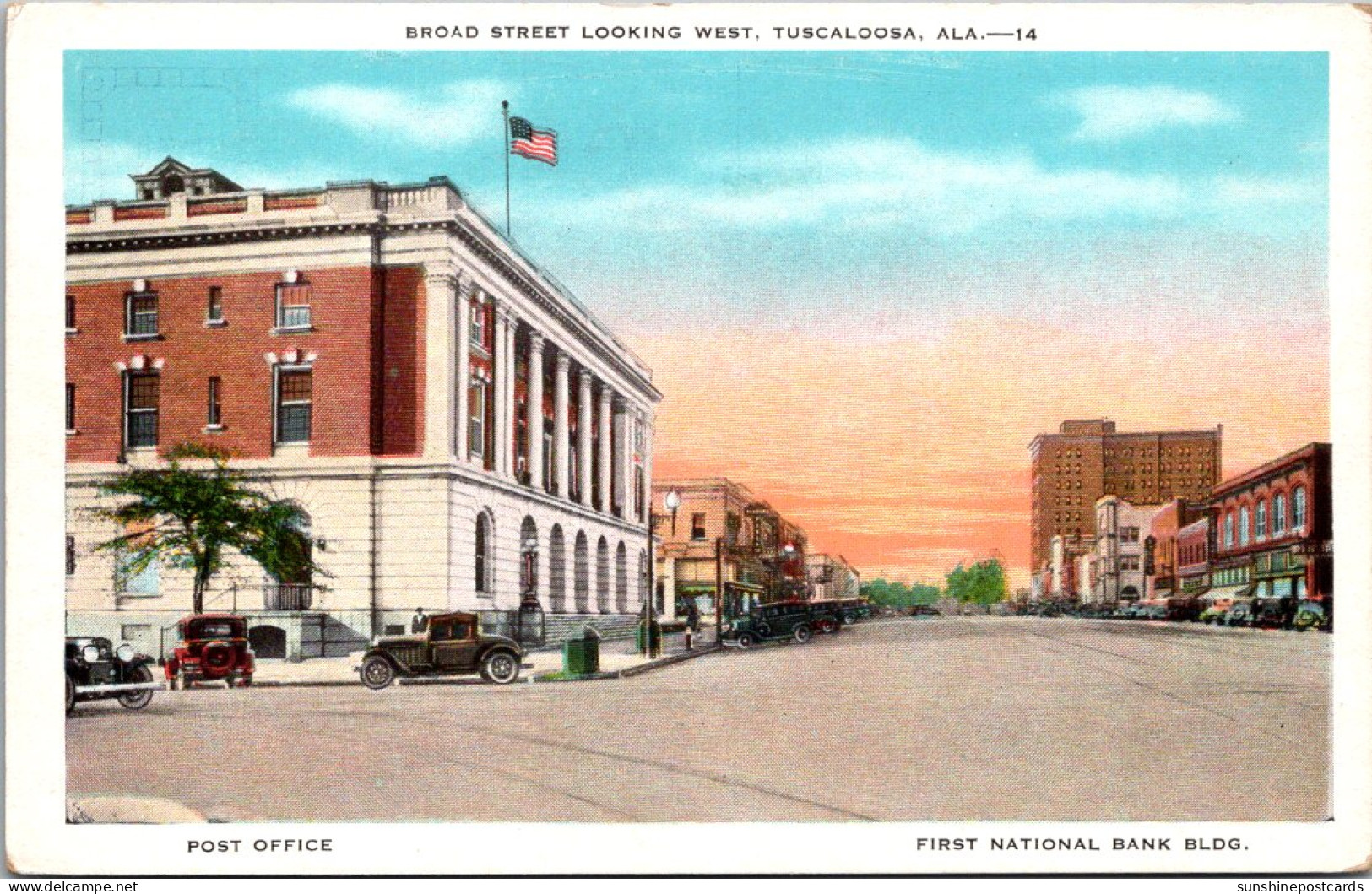 Alabama Tuscaloosa Broad Street Looking West  - Tuscaloosa