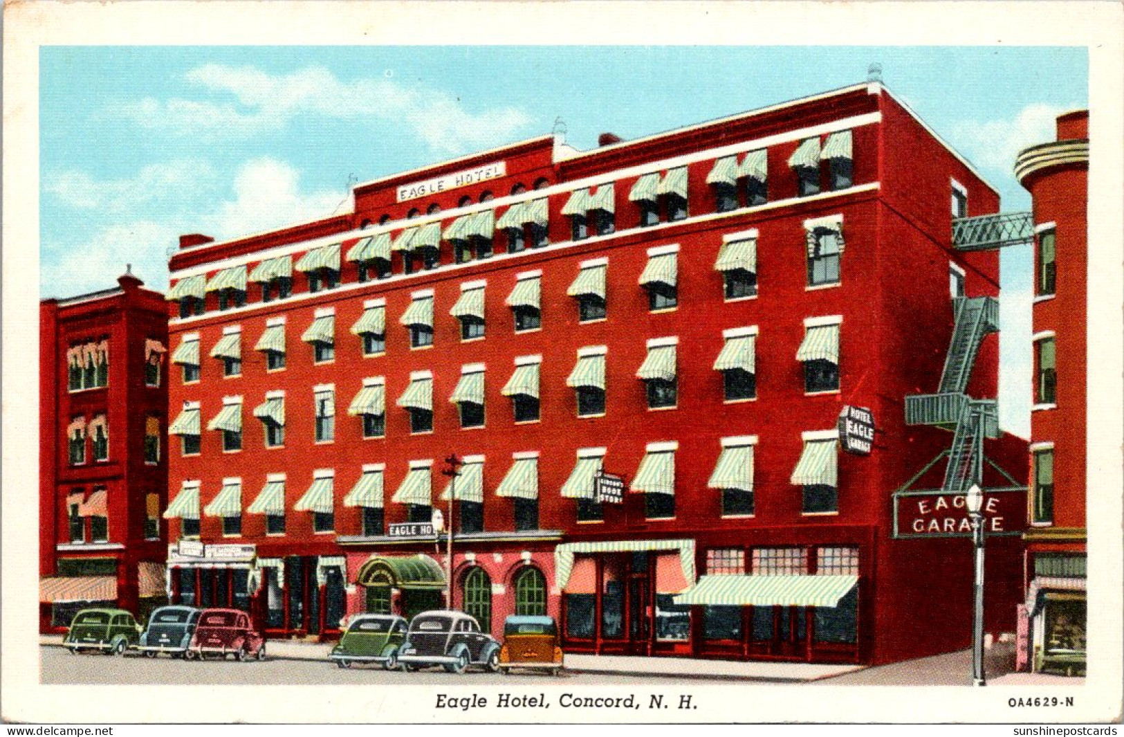 New Hampshire Concord The Eagle Hotel Curteich - Concord