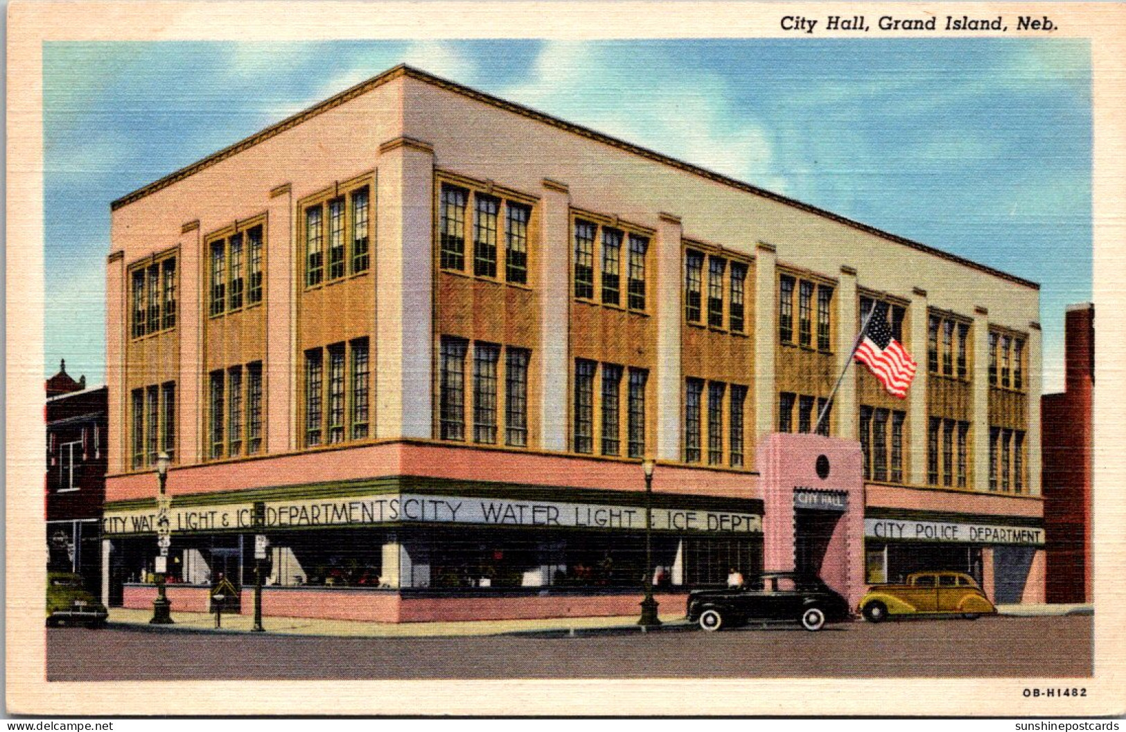 Nebraska Grand Island City Hall Curteich - Grand Island