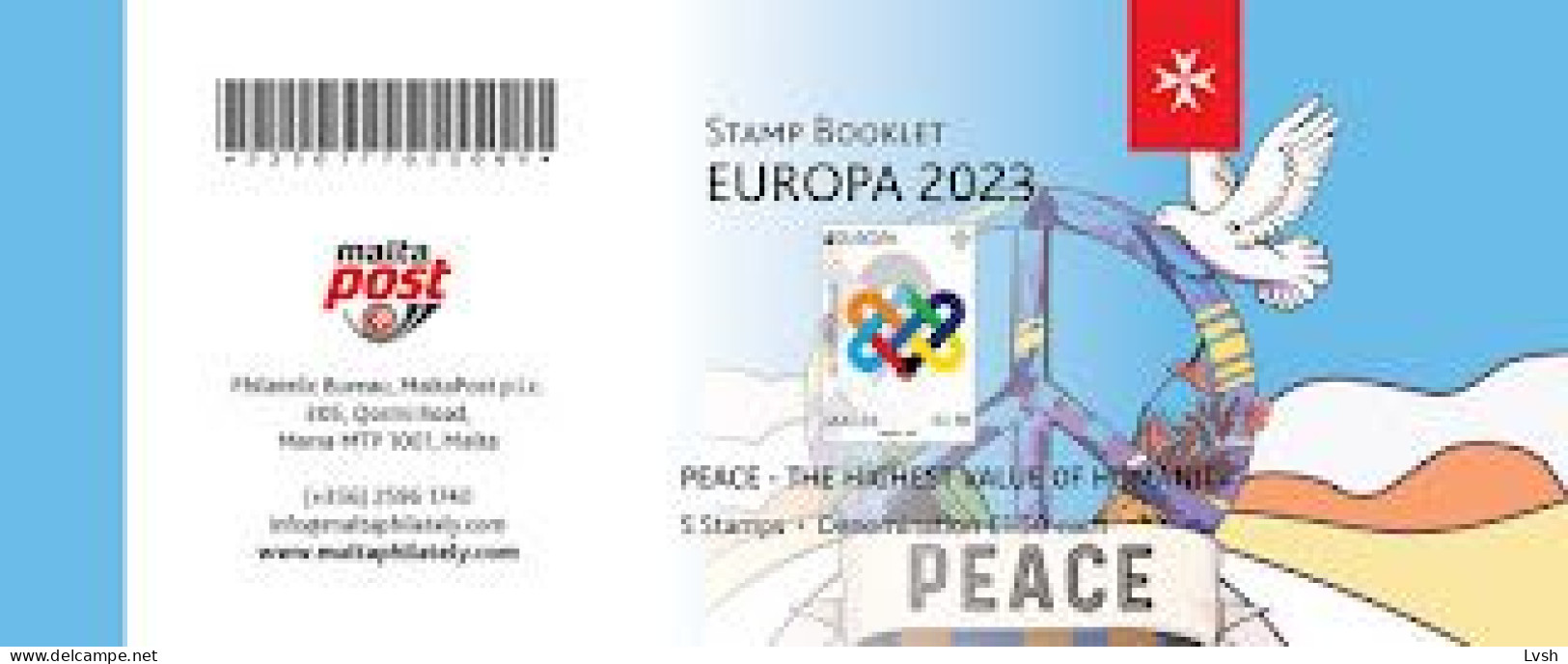 Malta.2023.Europa CEPT.Peace – The Highest Value Of Humanity.Booklet ** . - 2023