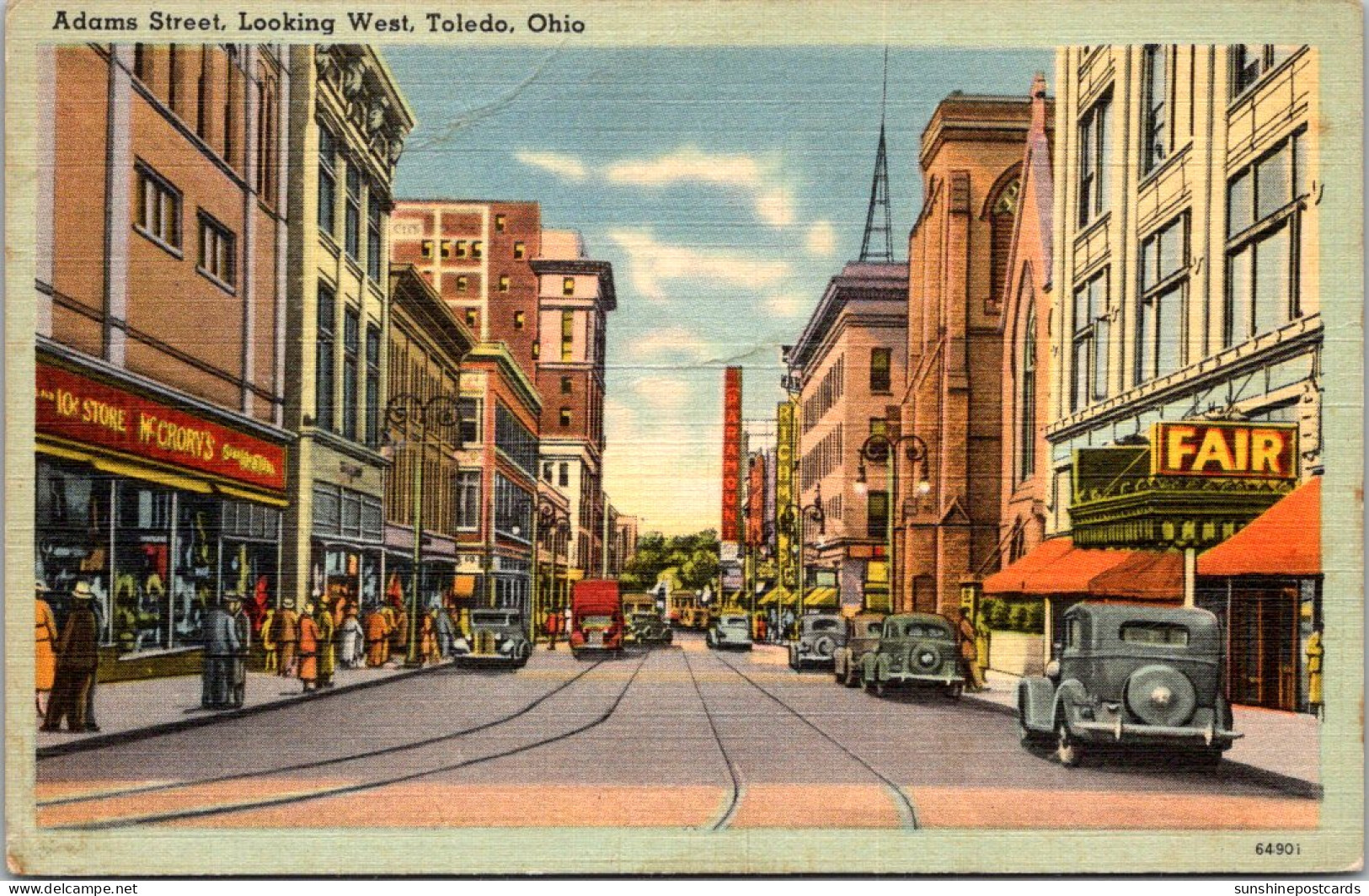 Ohio Toledo Adams Street Looking West  - Toledo