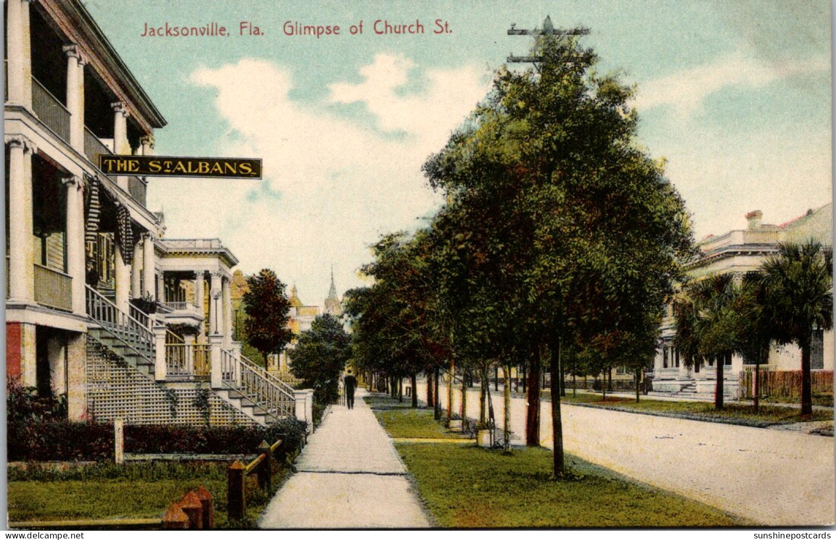 Florida Jacksonville Glimpse Of Churh Street  - Jacksonville