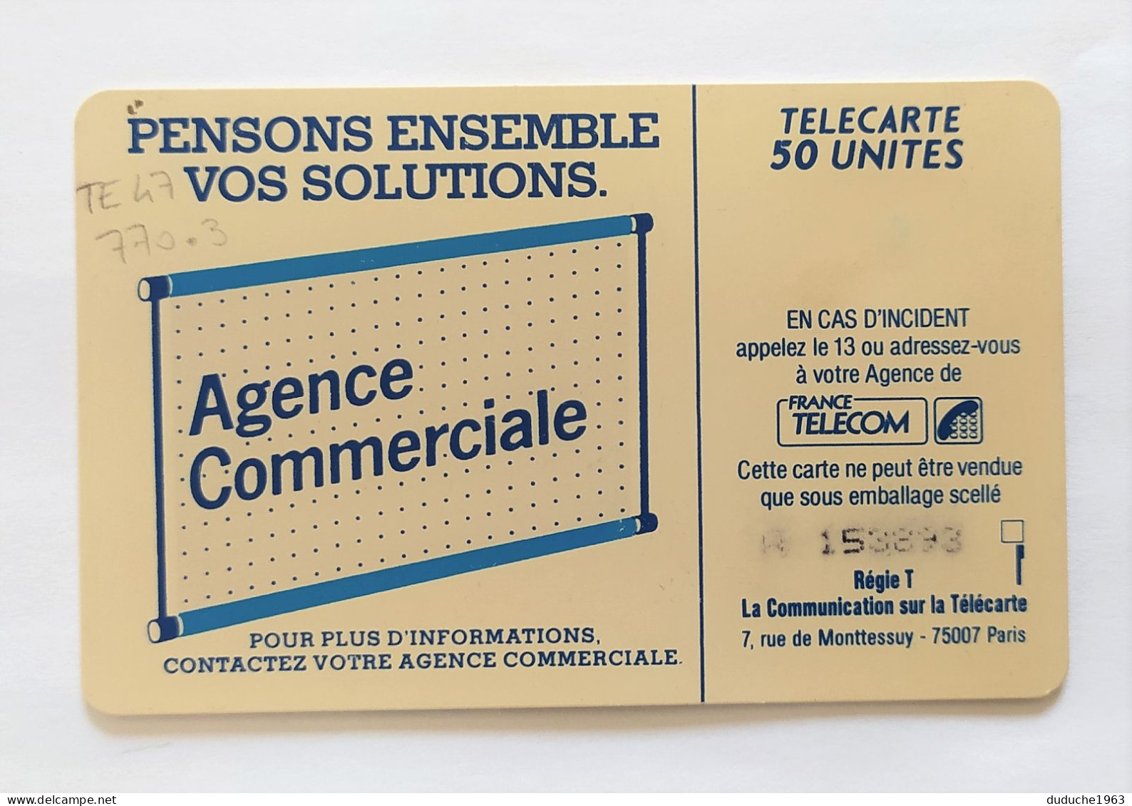 Télécarte France Télécom - 600 Agences - 600 Agences