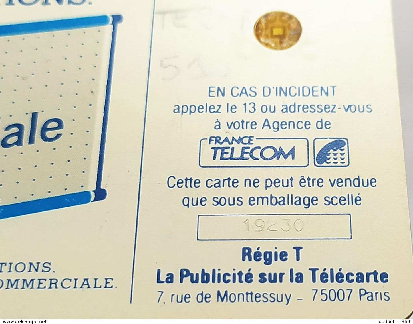 Télécarte France Télécom - 600 Agences - “600 Agences”