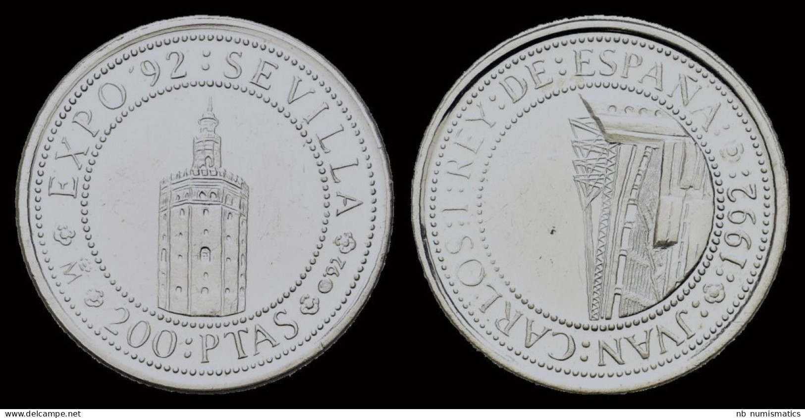 Spain 200 Pesetas 1992 Proof Expo 92 Sevilla - 200 Pesetas