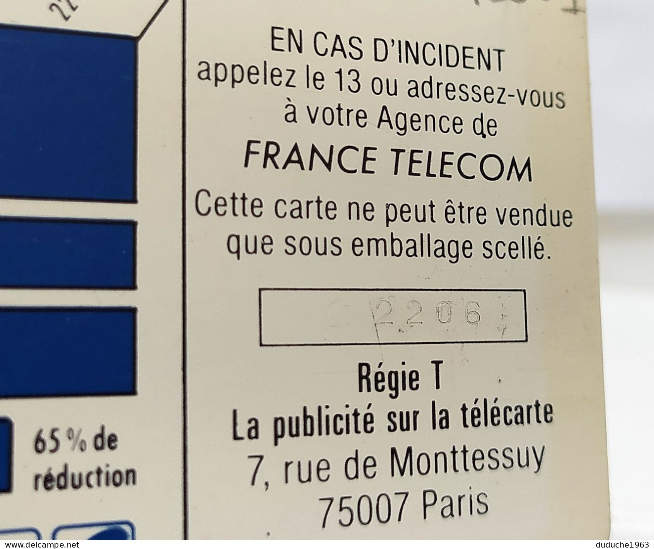 Télécarte France Télécom - Cordons - Cordons'