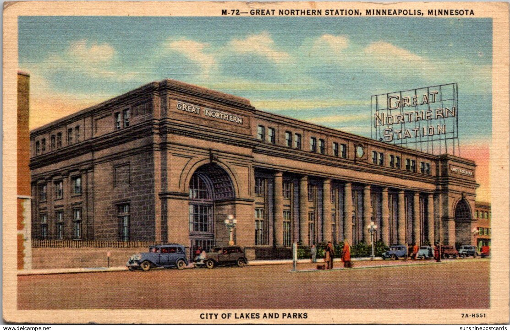 Minnesota Minneapolis Great Northern Station 1948 Curteich - Minneapolis