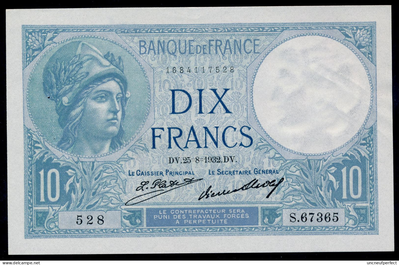 10 Francs 1932 Fay- F.06-16  SUP+ SPL / XF+ AUNC - 10 F 1916-1942 ''Minerve''