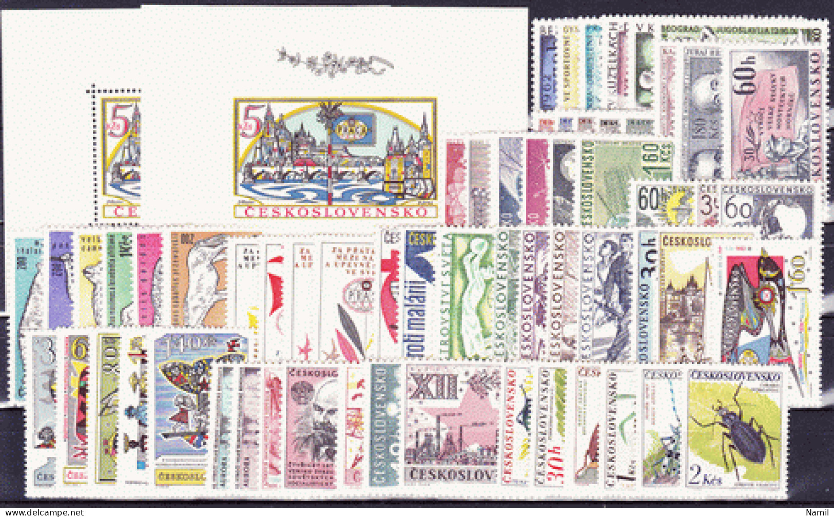 ** Tchécoslovaquie 1962 Mi 1315-1376+Bl.18A+B (Yv 1194-1250+BF 21+21a+PA53-6), (MNH)** L'année Complete - Full Years