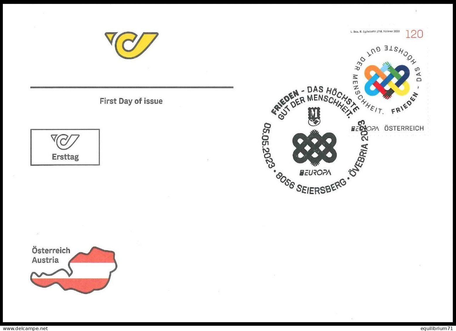 FDC° - Autriche - Paix / Vrede / Friede / Peace - EUROPA 2023 - 2023