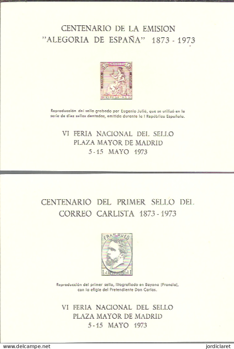 CENTENARIO   DE ALEGORIA 1873-1973 - Feuillets Souvenir