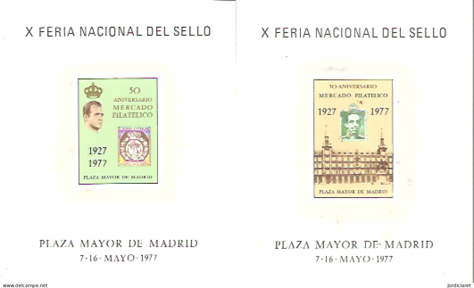 FERIA NACIONAL DEL SELLO 1977 - Feuillets Souvenir