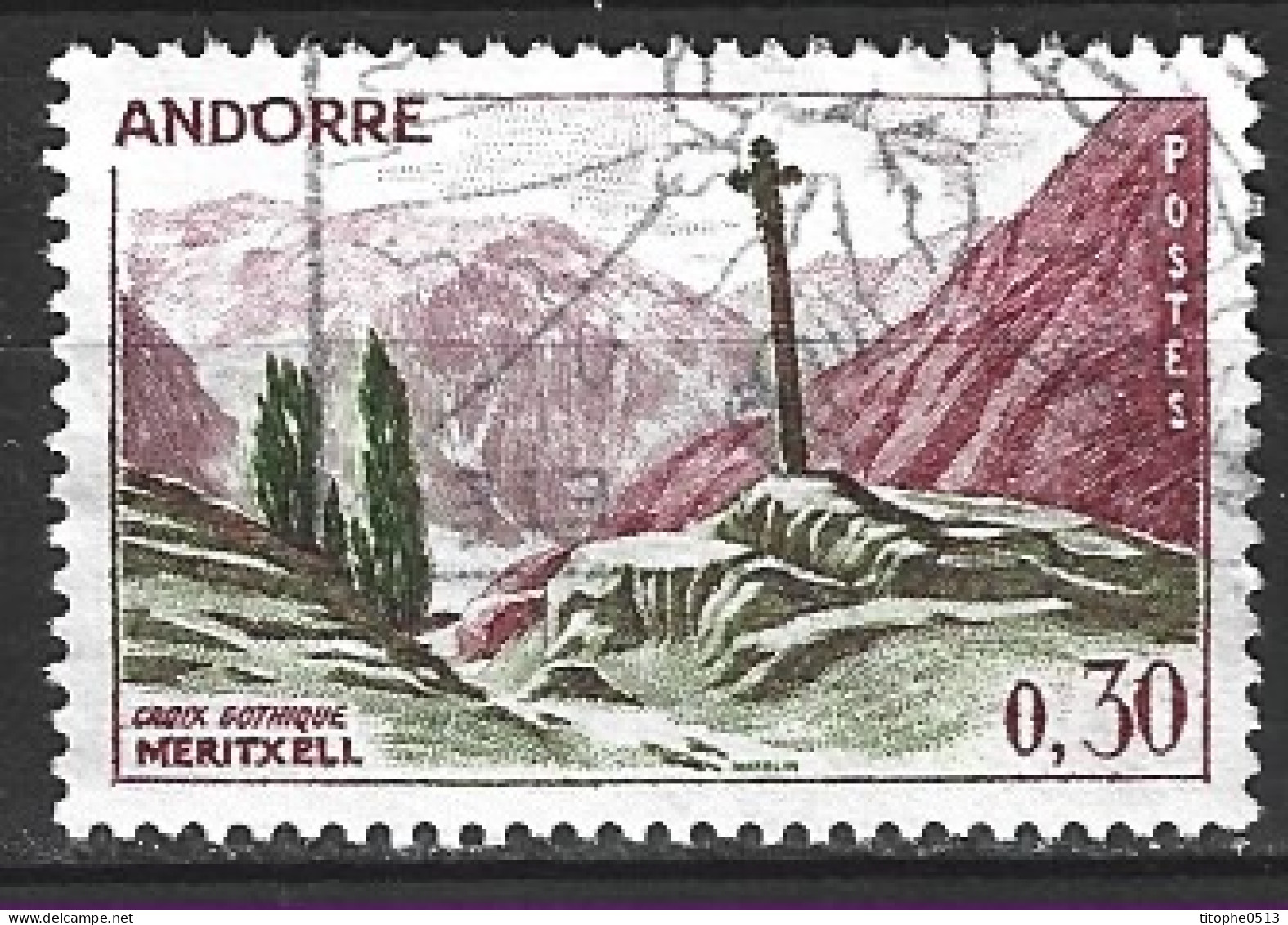 ANDORRE. N°159 Oblitéré De 1961-71. Croix Gothique De Meritxell. - Used Stamps