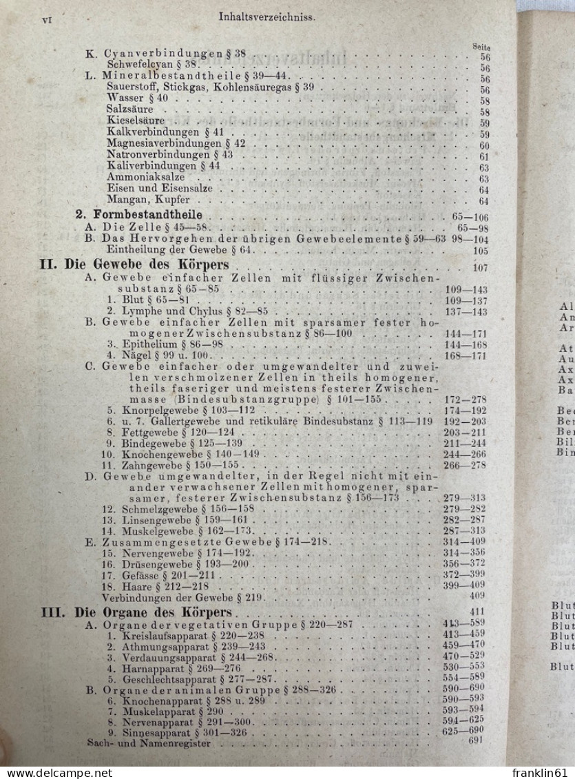 Handbuch Der Histologie Und Histochemie Des Menschen. - Salud & Medicina