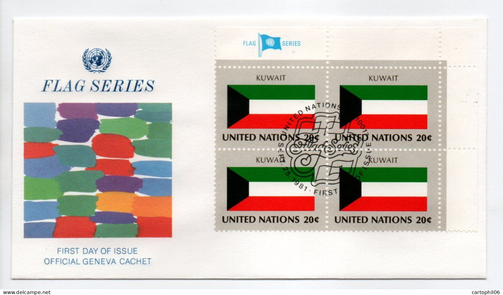 - FDC UNITED NATIONS 25.9.1981 - DRAPEAUX / FLAG KUWAIT - - Buste