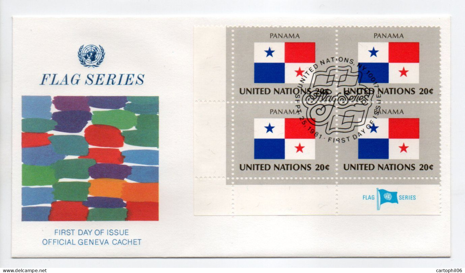 - FDC UNITED NATIONS 25.9.1981 - DRAPEAUX / FLAG PANAMA - - Buste
