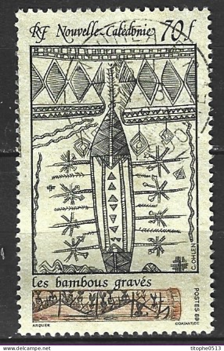 NOUVELLE-CALEDONIE. N°581 Oblitéré De 1989. Bambou Gravé. - Oblitérés