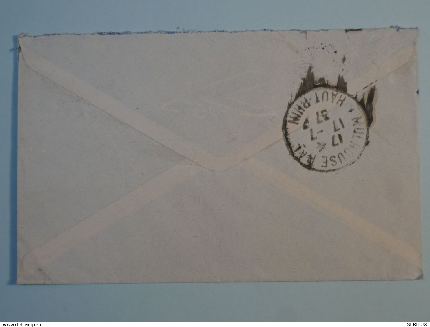 BS6  INDOCHINE BELLE LETTRE 1937 PETIT BUREAU RANGIRE ?  A MULHOUSE   FRANCE ++ AFF INTERESSANT+++ - Covers & Documents
