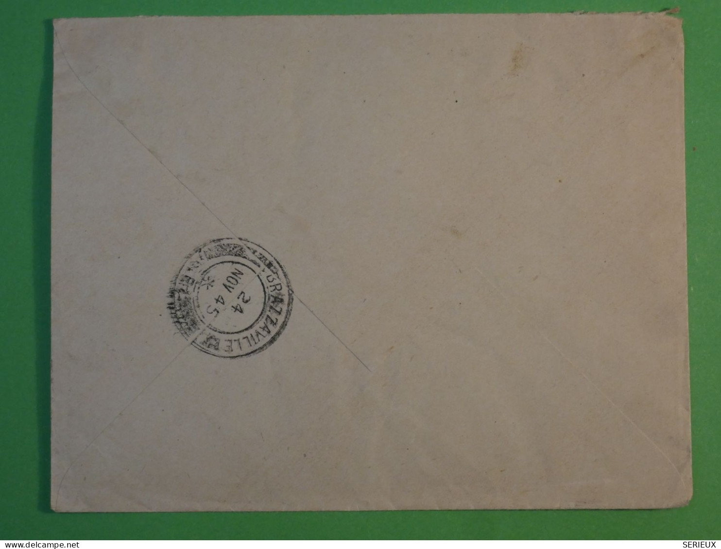 BS6 AEF GABON   BELLE LETTRE RR 1945  AIR MAIL PETIT BUREAU MOUILA  A PARIS FRANCE  + ++ AFF. PLAISANT+++ - Briefe U. Dokumente